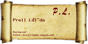 Prell Léda névjegykártya